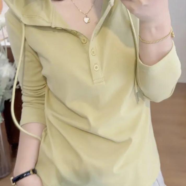 Camiseta Sudadera Minimalista de Manga Larga con Empalmes para Ropa Casual de Ocio