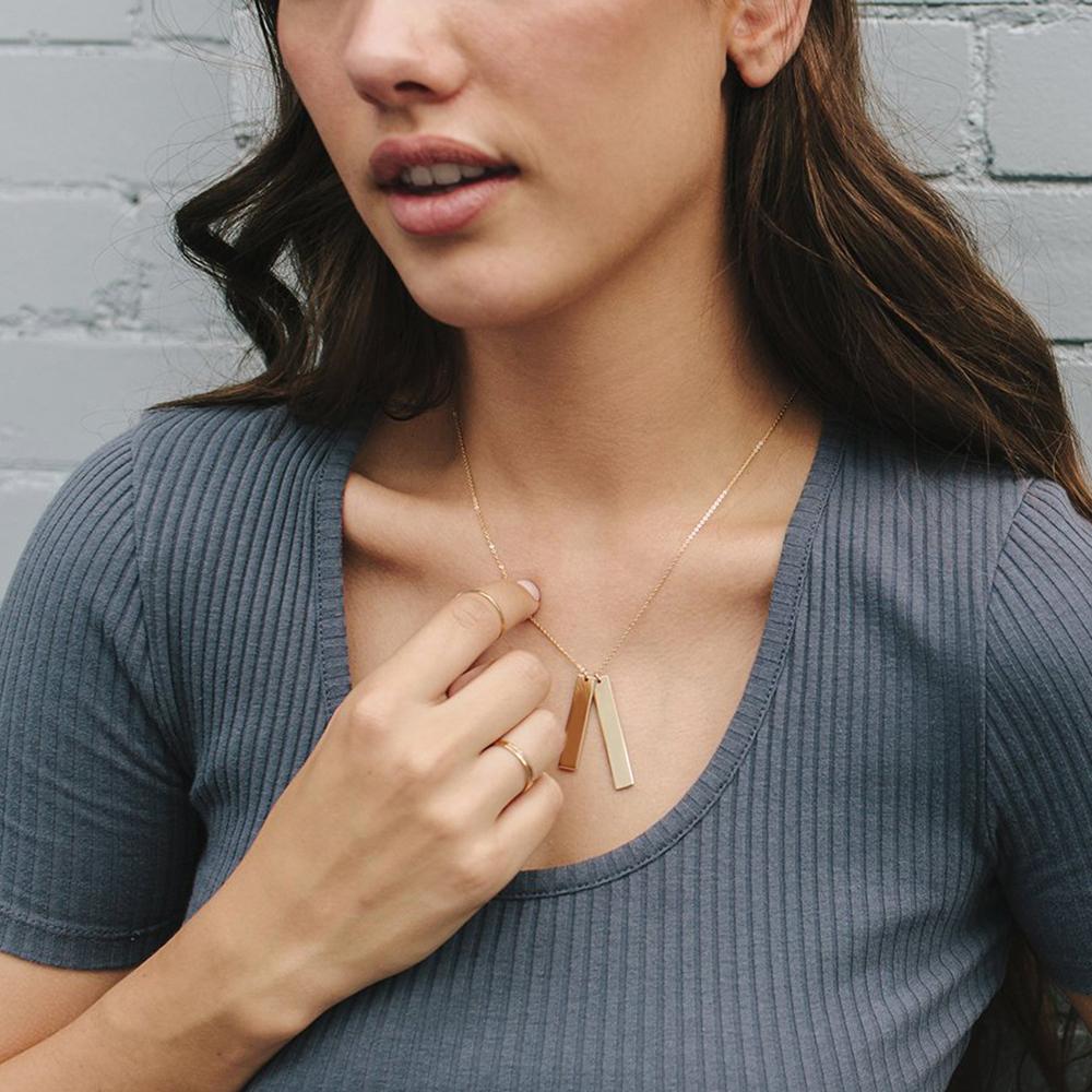 EMANCO Stainless Steel Gold Plated New Fashion Necklace Pendants Short Long Women Colar Jewelry 48-Hour Shipping
