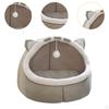 Cartoon Pet Bed Animal House Semi Enclosed Autumn Winter Comfortable Cat Caves Nest Plush