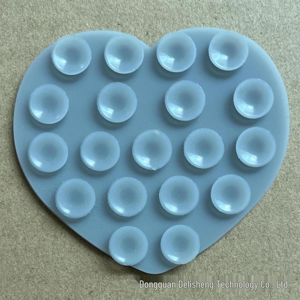 Heart-Shaped Multifunctional Silicone Suction Cup Phone Stand