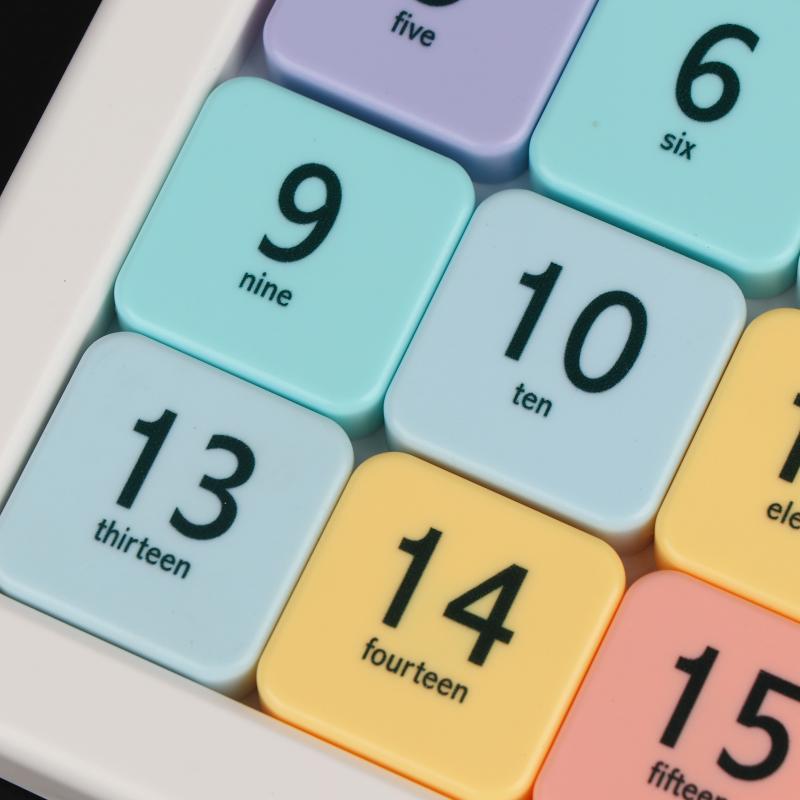 Magnetic Number Slide Puzzle 15 Cells Huarong Road Portable Smooth Sliding Blocks Logic Training Toy for Travel Use
