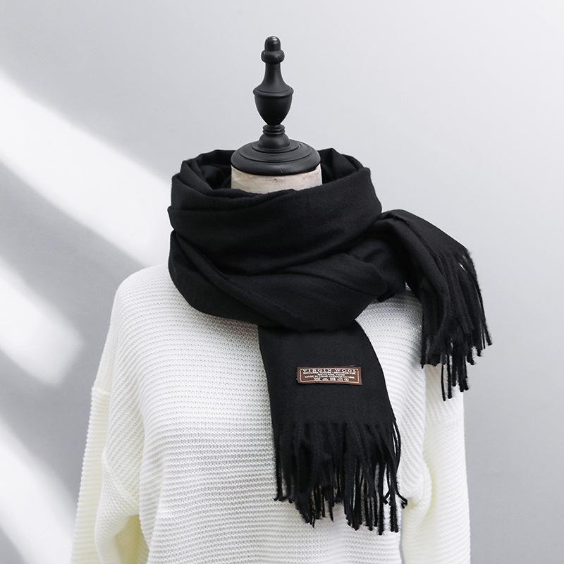 Autumn and winter cashmere scarf women's winter, annual meeting solid color imitation cashmere scarf, Dongdaemun scarf scarf shawl