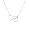 Promotional Cute Necklace, Cartoon Pet Footprint Love Hollow Stainless Steel Pendant Item