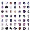 50 100Pcs Cute Cartoon Gothic Evil Witch Ghost Stickers Luggage Guitar Fridge Car Scooter Halloween Sticker Vinyl Decals