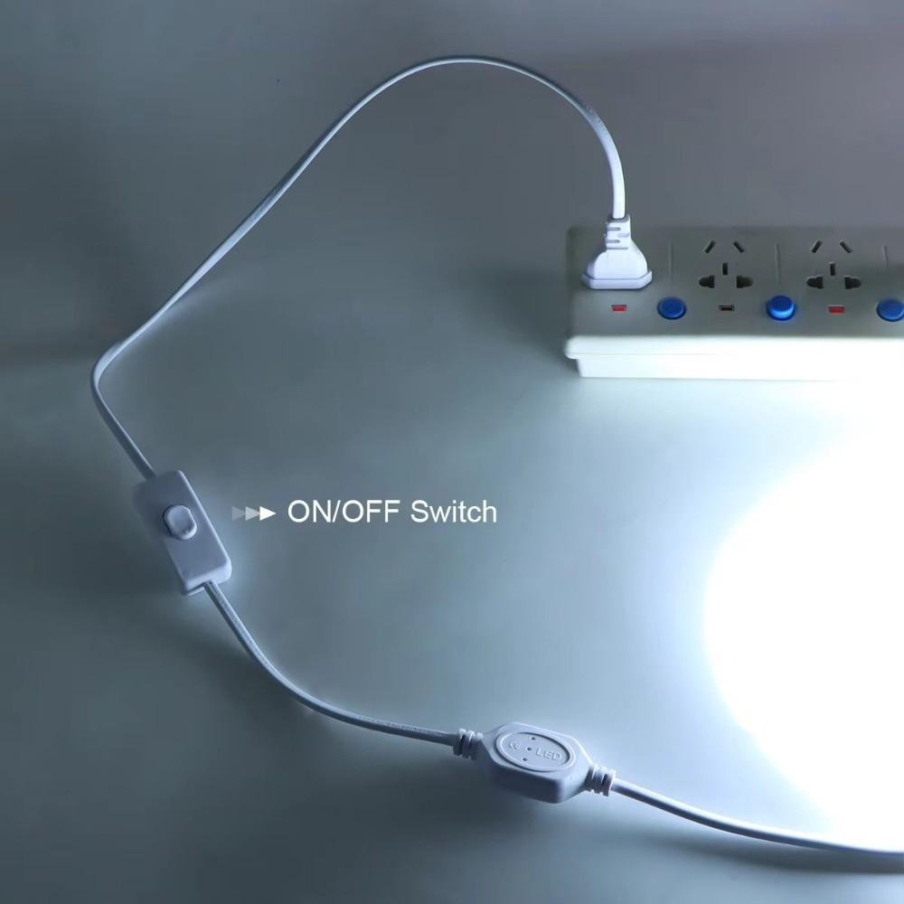 220V 110V LED Strip Power Plug Flexible Supply Plug With Switch for LED Strip Light