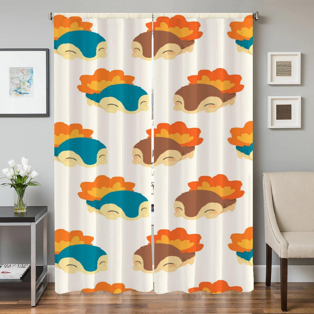 Home Interior Kitchen Curtains for Living Room 2 Pieces Blackout Curtains Door Curtain P-pokemon-n Bedroom Decoration Partition