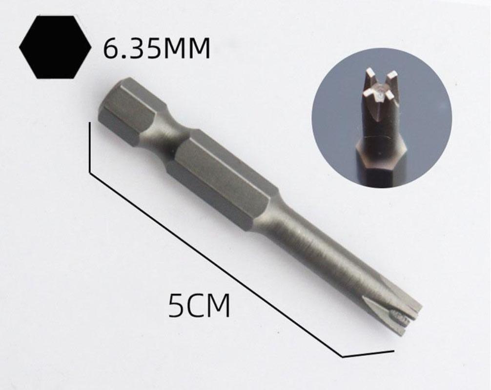 5Pcs Special Shaped Screwdriver Set 50mm U-shaped Y-Type Triangle Inner Cross Three Points Screwdriver Bit Tool