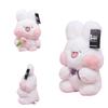 Adorable Plush Bunny Toy With Flower And Bowtie Decorations