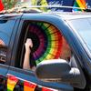 1 set ventilator pliabil cu deschidere ușoară LGBT Pride Ventilator curcubeu Ventilator portabil de mână de răcire pentru festivaluri, petreceri de dans, evenimente