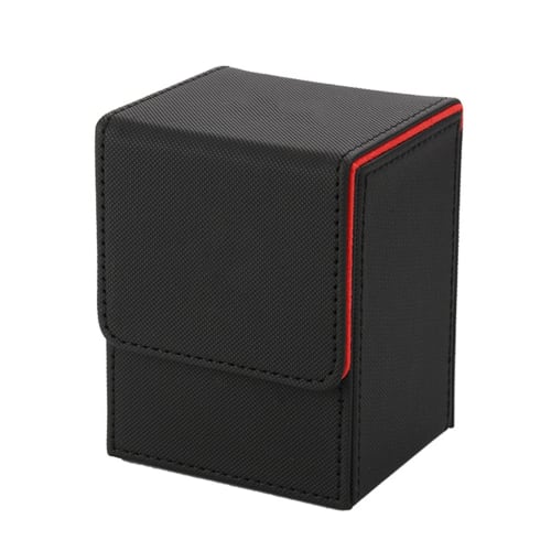 Venssu Deck Case, Trading Card Case, Vertical Storage, Magnetic, PU Leather, 100 Card Sleeve Compatible, "Yu-Gi-Oh!, Pok?mon, Duel Masters, and Other
