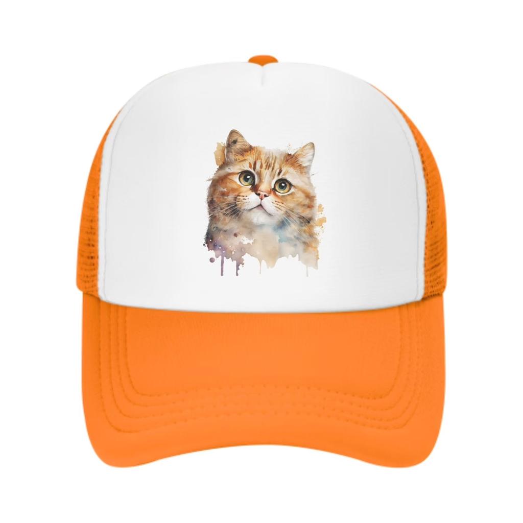 Howling Wolf Moon Graphic Trucker Hat Adjustable Mesh Baseball Cap for Unisex Outdoor
