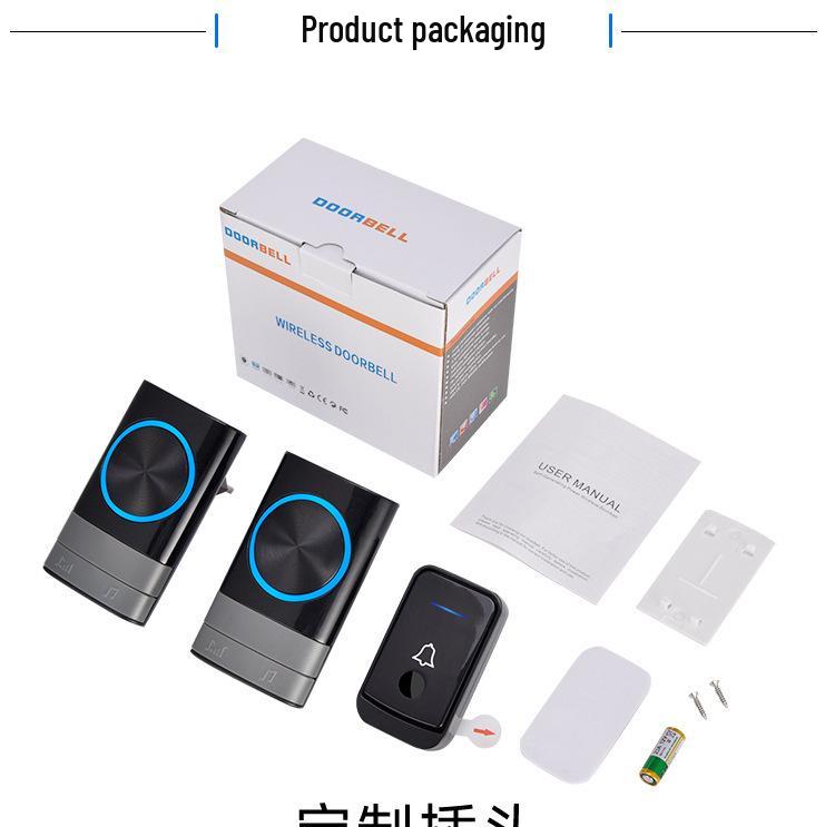 Wireless AC Digital Music Doorbell with Remote Control Sensor – EU/UK Regulations