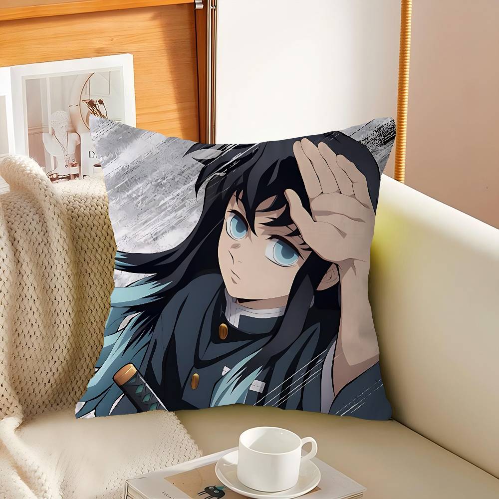 

Наволочка для подушки Токито Муичиро Мягкая плюшевая наволочка с рисунком для дома, гостиной, дивана, декора 12x12Inch