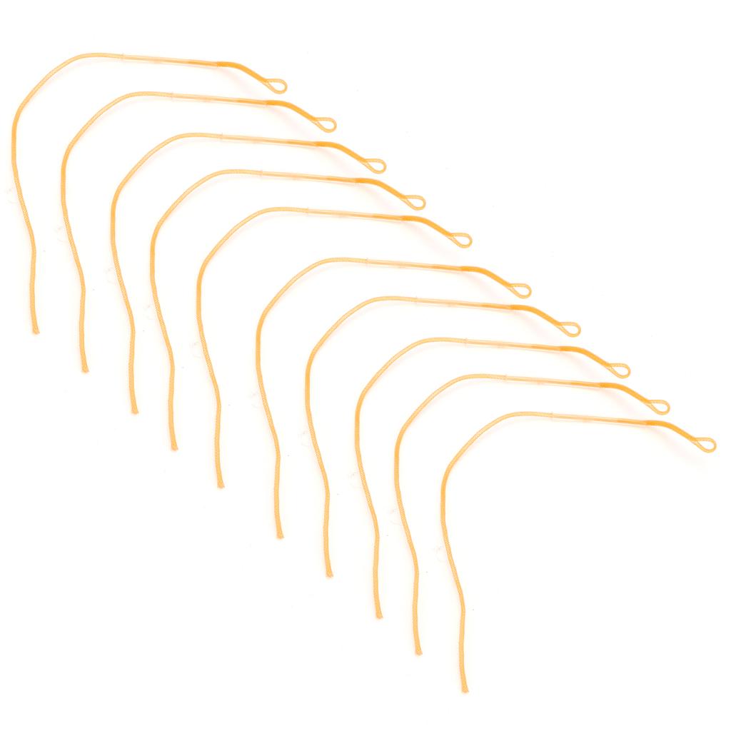 10 Pcs Braided  Er Loop Connectors 20LB Orange Fly Fishing  Er Connection Coil