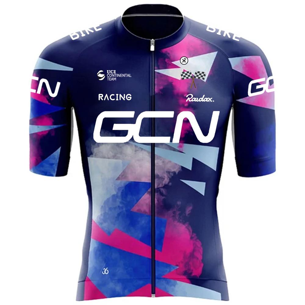 2026 RAUDAX GCN Nieuwe Fietsset voor Mannen Zomerse Racefiets Korte Mouwen Fietsjersey MTB Ademende Fietsbroek met Bretels Set