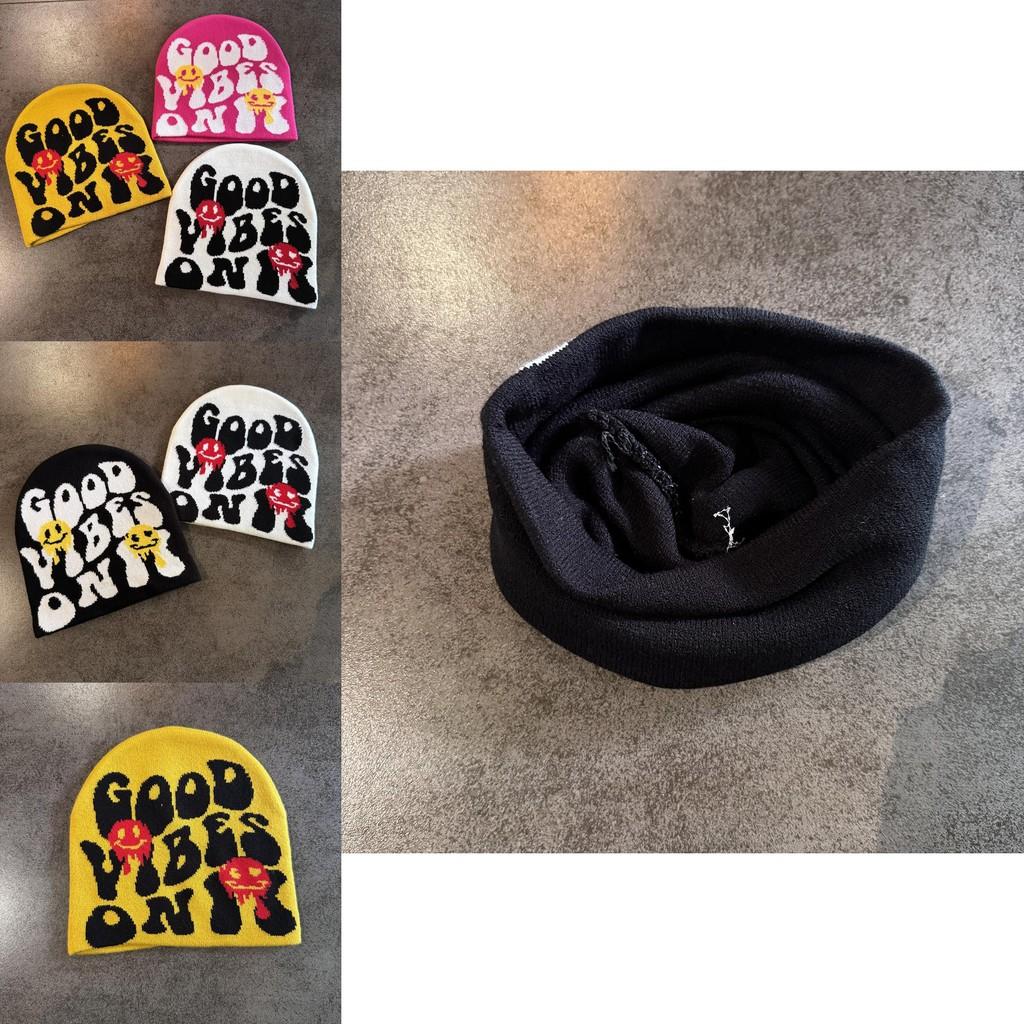 Knit Hat With Halloween Letter Pattern For Men Women Cozy Fall Season