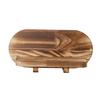 Wood Wall Shelf with Treatment Moisture-Proof Wooden Shelves Rounded Oval Design Organizer
