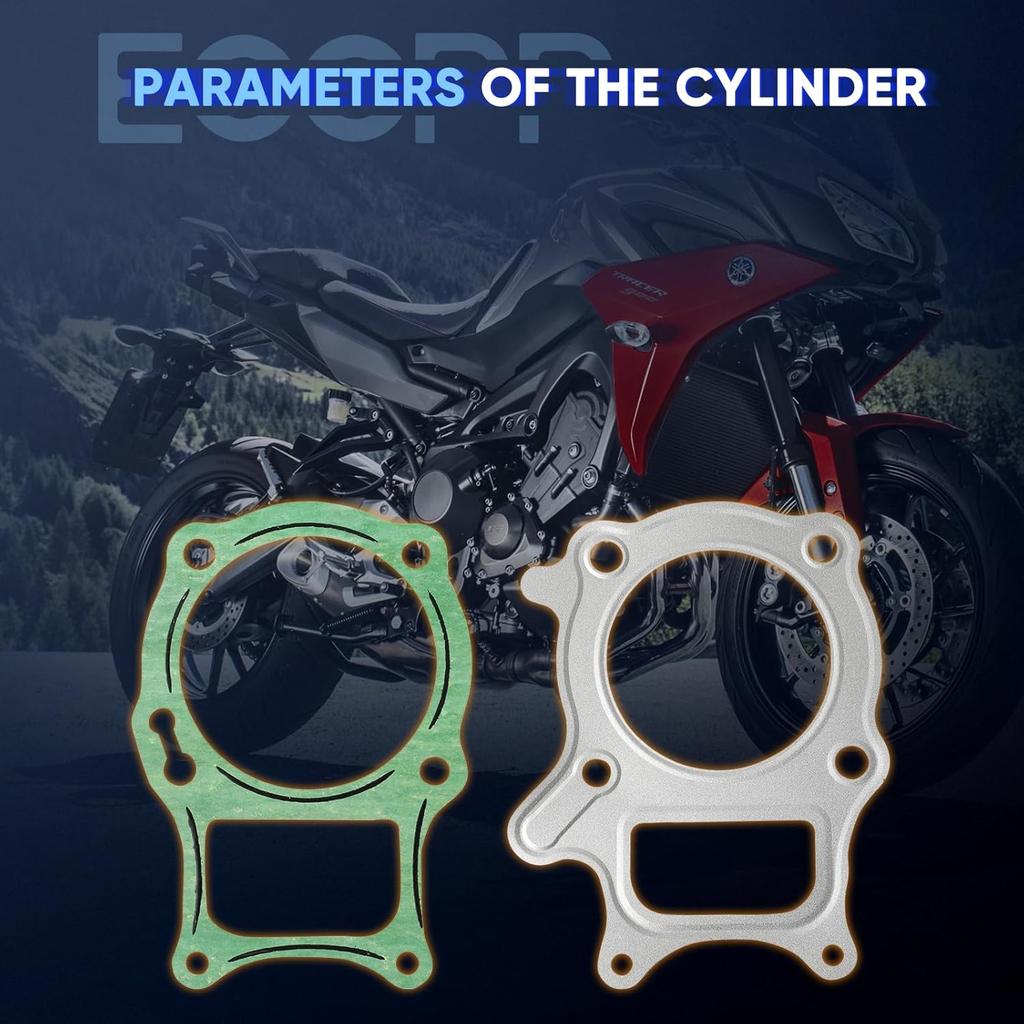 ECCPP New Cylinder Piston Ring Gasket for 2002-2020 for Honda for Recon 250 Compatible for Cylinder Piston Gasket Top End Kit 14761-HN6-000