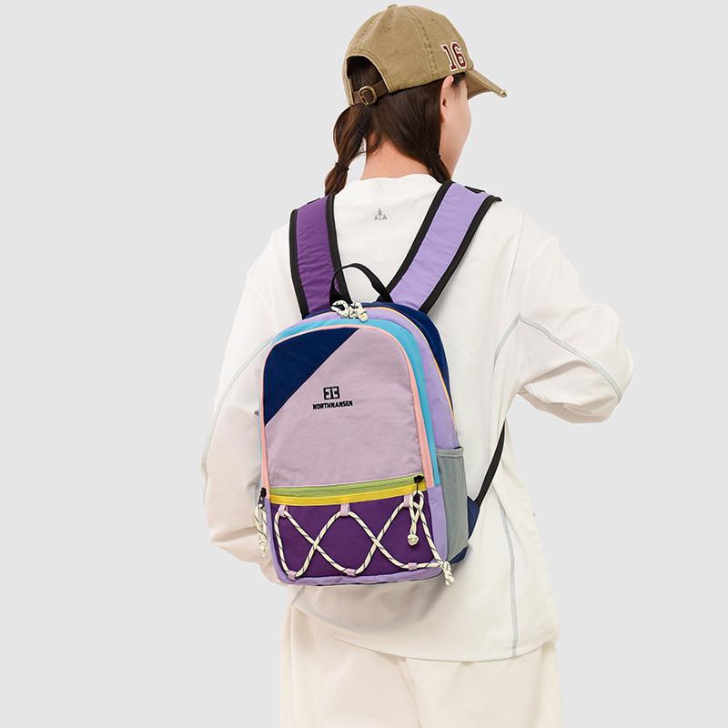 Schoolbag Outdoor Mountaineering Lightweight Backpack Sports Contrast Color Niche Design Travel Backpack College Student Class School Bag Female