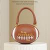 Women's Rugby Soft Bag Contrast Color Letters Trendy Fashion Niche Handbag