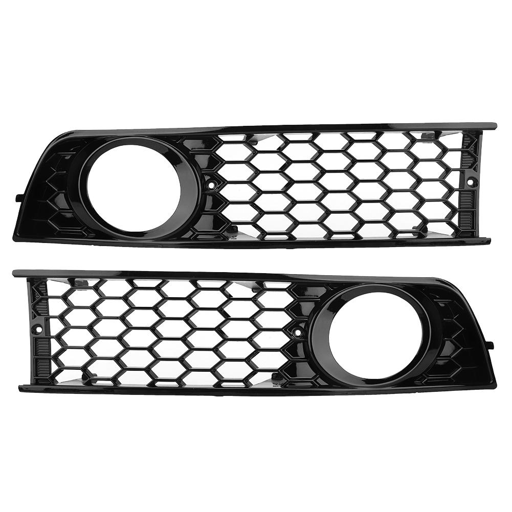 2 Pcs For Front Bumper Fog Light Grille Fog Lamp Grilles Grille Side Lower Base Abdominal Material Stylish Design Sy Installation