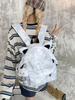 Cartoon Cat Ear Backpack For Girls With Nylon Material And Spacious Design For Daily Use