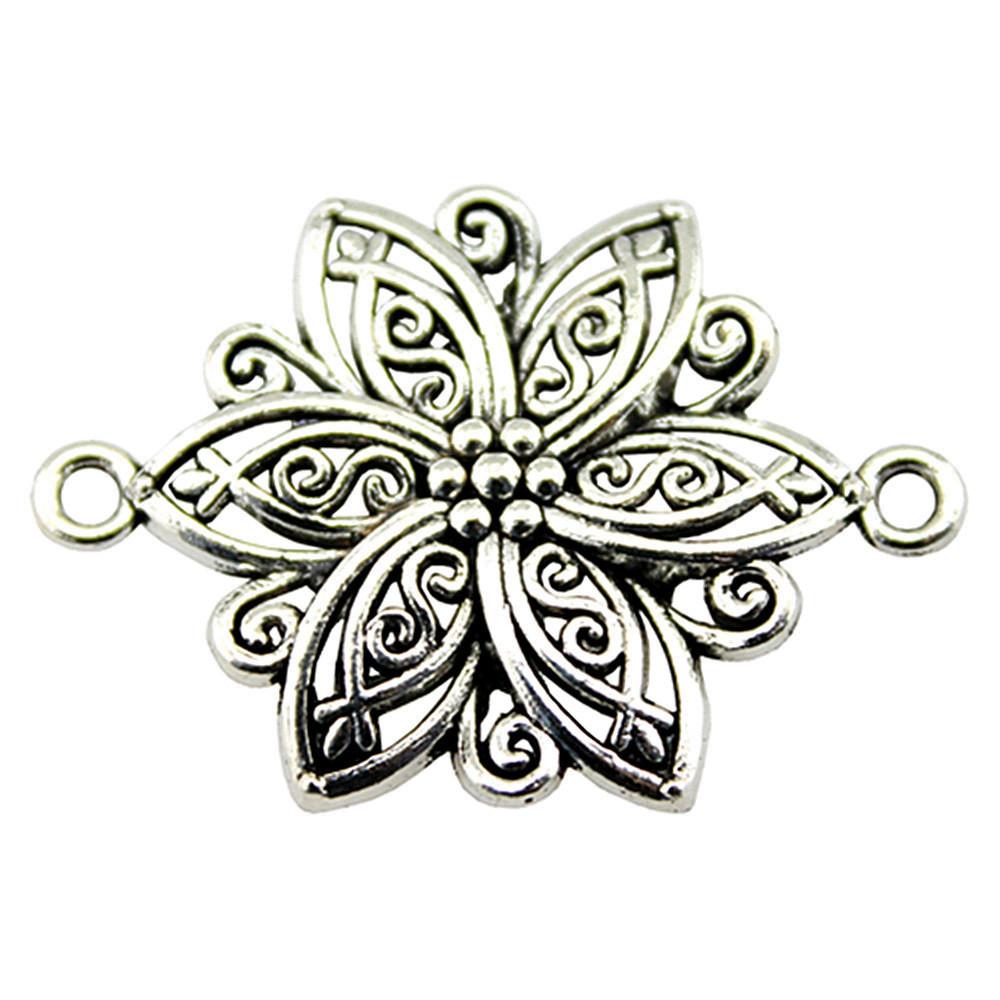 Filigree Diamond Shaped Connectors Ornate Multi Loop Links For Jewelry