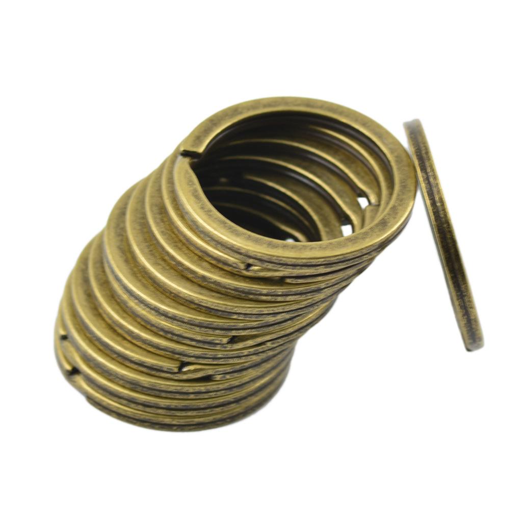 12Pcs Flat Split Rings s Keychains Keys Holder