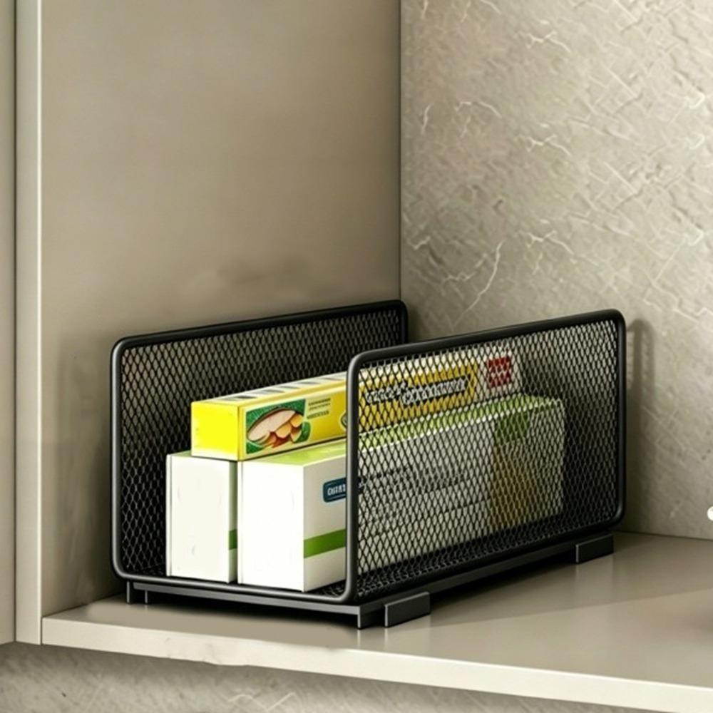 Multi-Layer Plastic Wrap Storage Rack Iron Vertical Storage Rack Cabinet Organizer for Kitchen