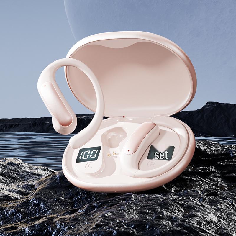 Hot-Selling Dual Display Wireless Bluetooth Earphones with Long Battery & Hanging Ear Design