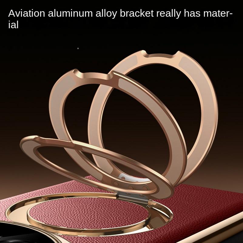Einfache Leder Drehbar Metall Magnetisch Halter Hülle Für Honor Magic 7 Pro magic7 Rundum Kamera Schutz Abdeckung