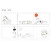 Seal-do Shinzi Katoh Cat Hill Roll Sticky Notes, 6 Designs, 80 Sheets, 60 x 45 mm