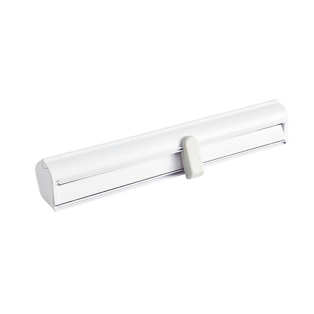 Reusable Food Wrap Dispenser with Cutter Sliding Cling Film Divider, Aluminum Dispenser, Paper