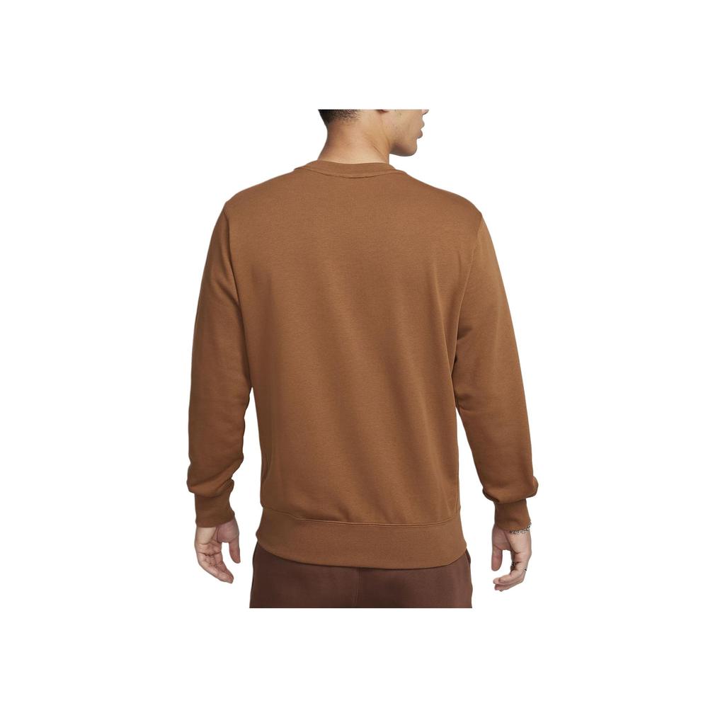 Nike Letter Round Neck Casual Long Sleeve Sweatshirt Men sweatshirt Brown HJ7032-299