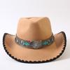 Popular European and American Classic Retro Western Cowboy Hats, Men's and Women's Fashion High-end Peach Heart Top Hats