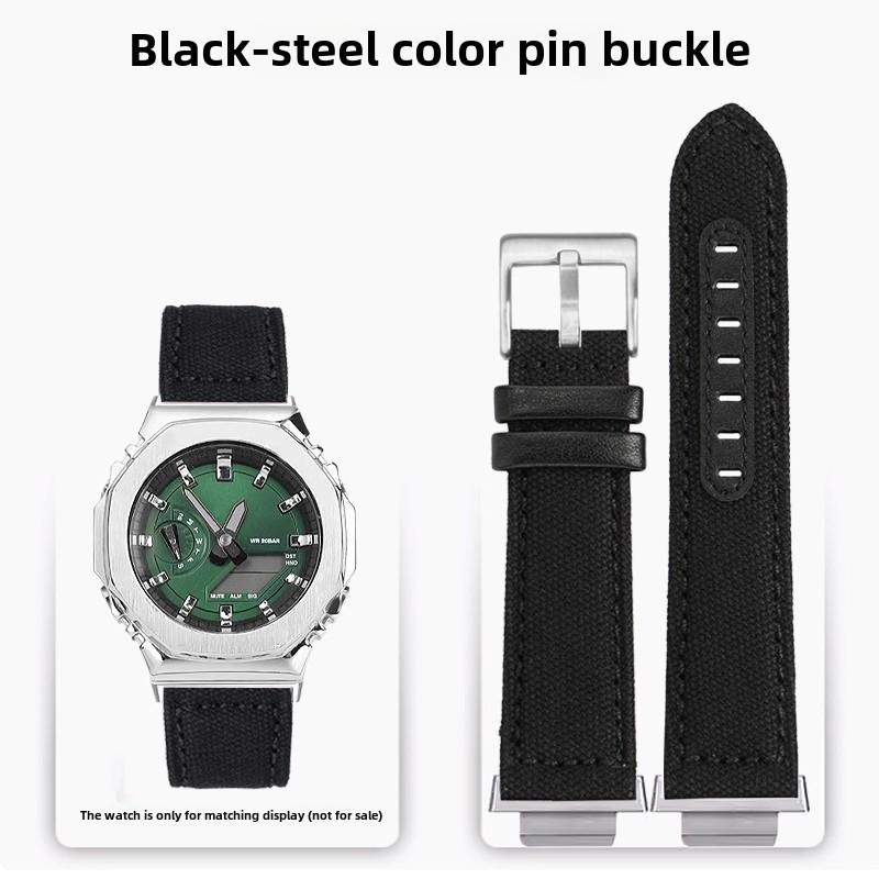 

GA2100 GA2110 Модифицированный нейлоновый ремешок для часов Корпус Для Casio G-shock GA-2100 GA-2110 GM-2100 Холщовый мужской зеленый Ремешок для часов Металлическая рамка For GA2100 GM2100