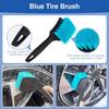 4 Pack Wheel Tire Cleaning Brush Kit Cars Motorcycles RVs Trucks Rim Hub Ultra Soft Microfiber No Spatter 360 Bendable Synthetic Woolies Wash