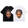 Headshot Printed Shortsleeved Tshirt For Unisex And Unisex Loose Fit Street Hiphop Rap Singer Style Halfsleeved Summer Shirt