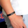 Titanium Germanium Bracelet for Men Magnetic Bracelet Hematite Classic Look Jewelry Black [HAQI]