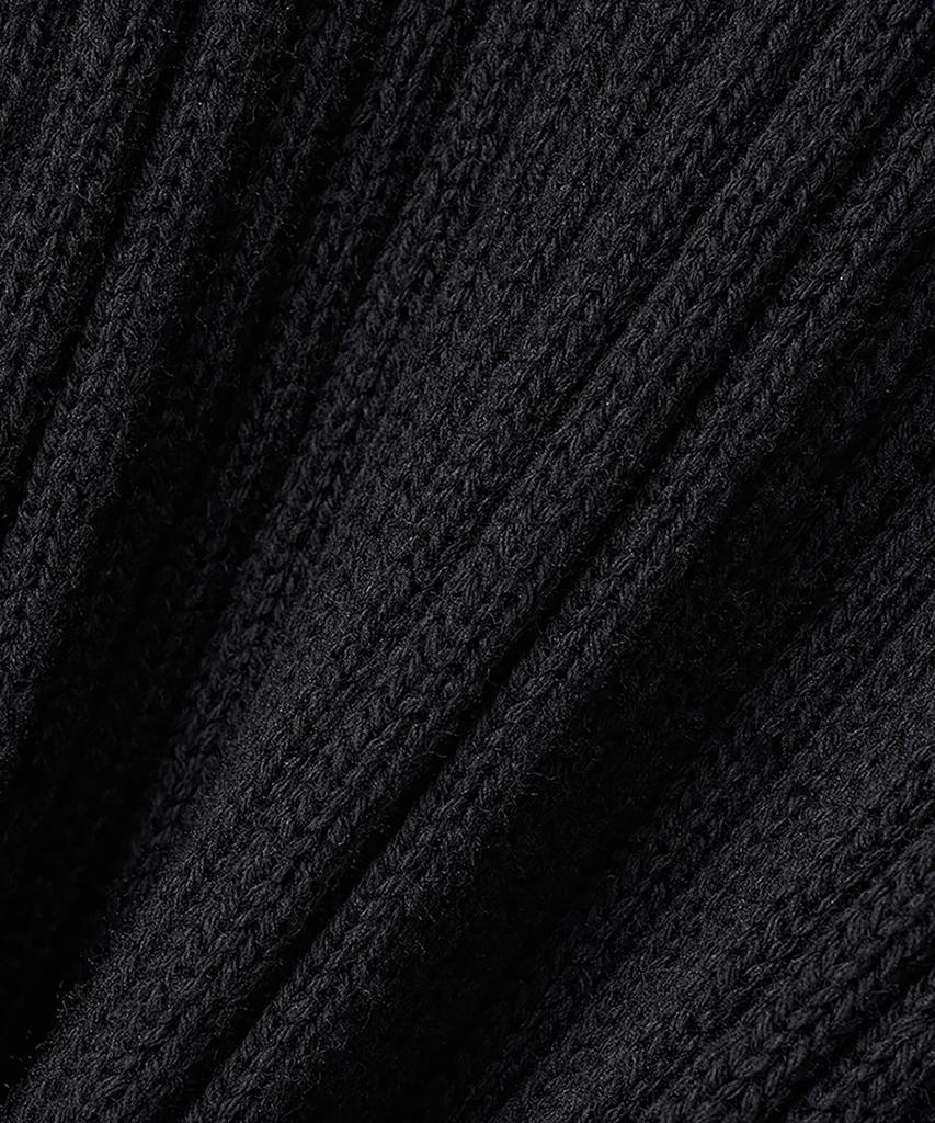 NOIRER Cotton Damaged Combat Knit (Black)