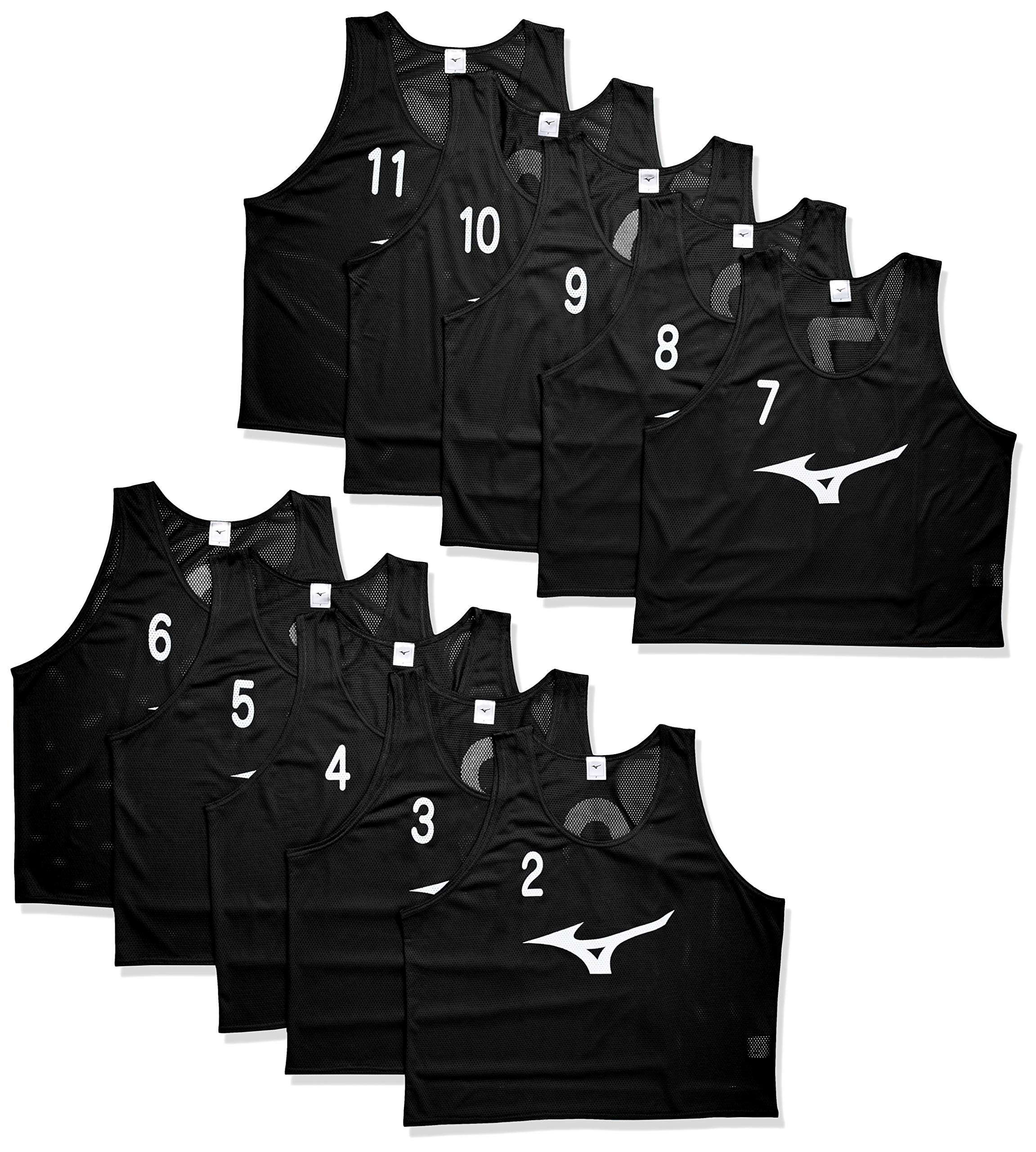 

Mizuno Training Bibs of with Free 32MH9011 (Set 10) Numbering, Sleeveless, Standard, Black, Size, чёрный
