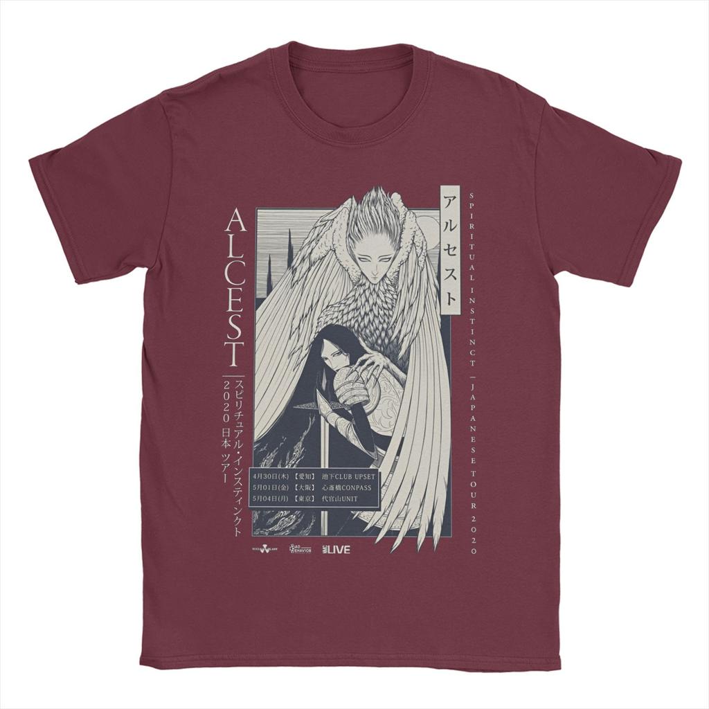 Men T-Shirt French ALCEST Band Novelty Cotton Tees Short Sleeve Music T Shirt O Neck Clothes Gift Idea