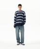 MAHAGRID Hairy Stripe Knit Sweater Navy(Mg2Ffmk600A)
