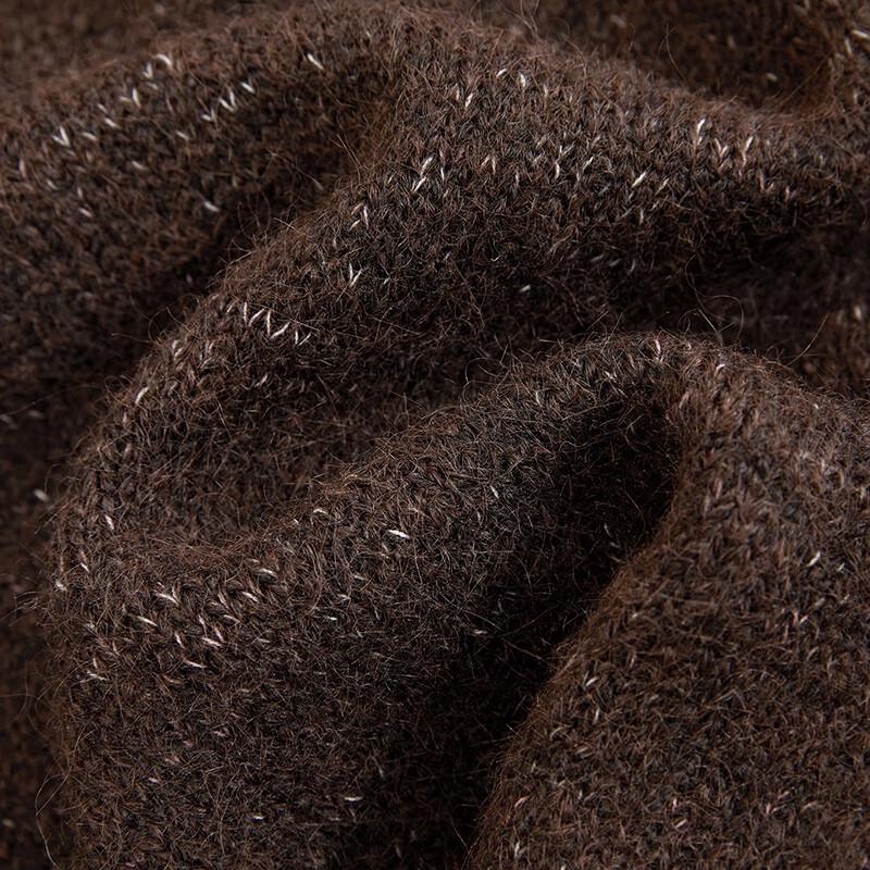 Women's Loose Fit Wool Blend Round Neck Pullover Sweater