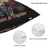 Rockabilly Pinup Sock Hop Clothes Vintage Hot Rod 1970s Throw Pillow Decor Home Heavy Metal Music Cushion Cover Soft Pillowcase