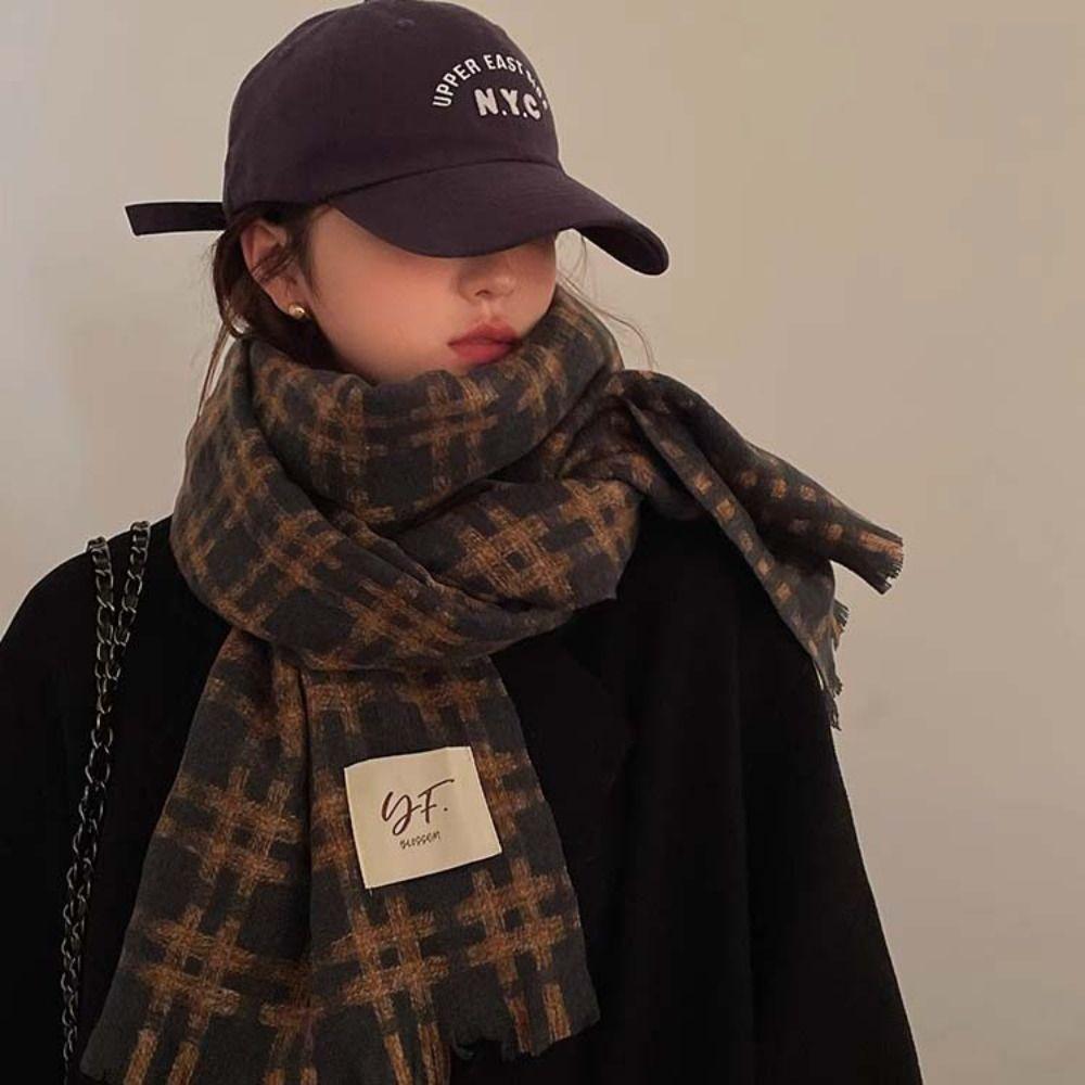 Cashmere Shawl Winter Cashmere Scarves Plush Cape Wraps Elegant Long Shawl  Women/Men