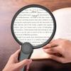 USB Rechargeable Magnifying Glass with Light, 3x, 10x, 20x, Three Magnification Levels, 130mm, Handheld, Large Magnifying Glass with 49 LED Lights, Id