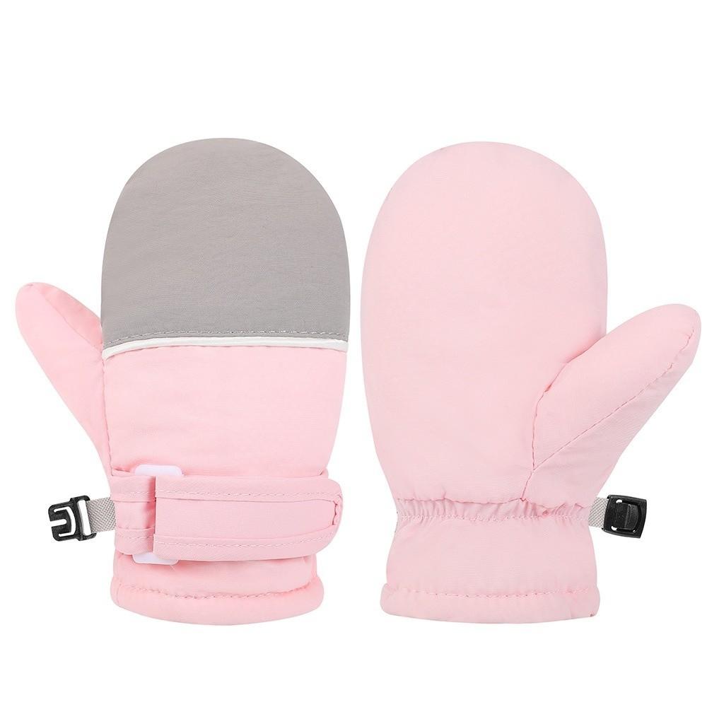 Zipper-Free Wrist Closure Snow Gloves Thermal Insulation Winter Sports Gloves For Boys Girls