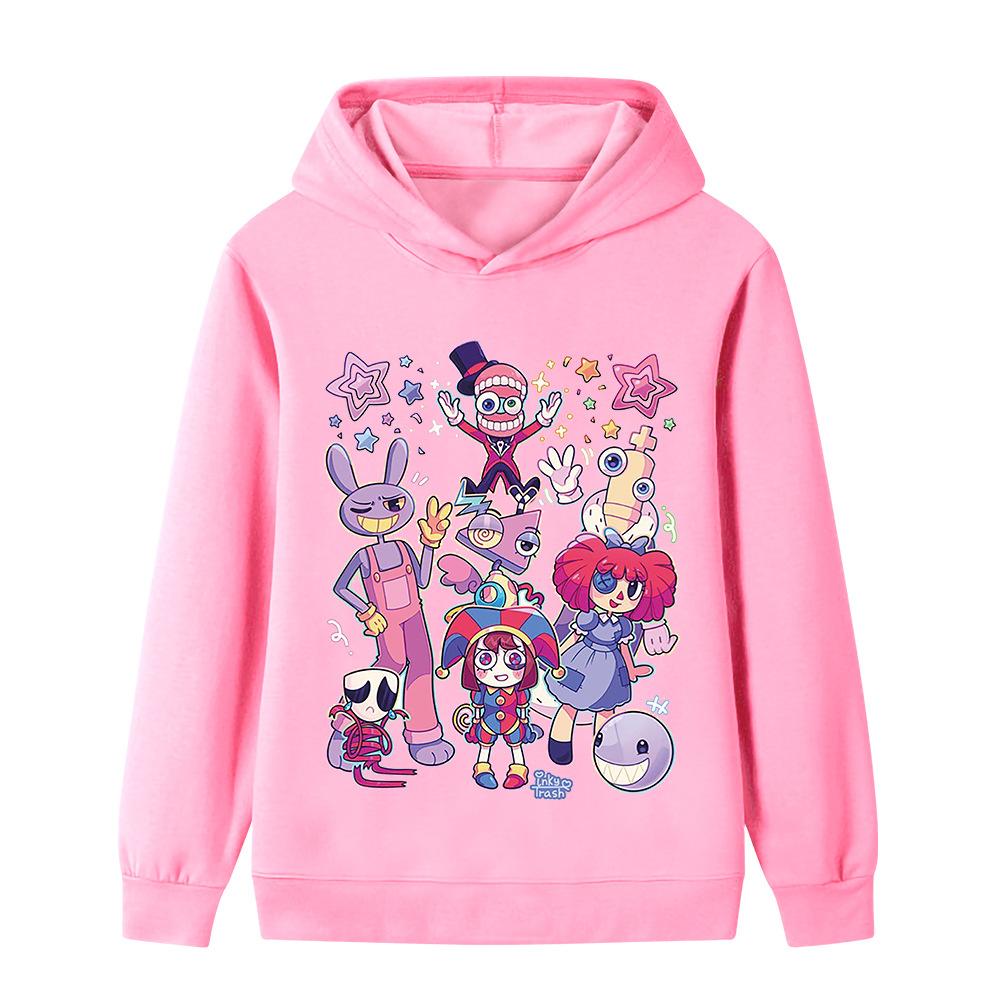 Kids The Amazing Digital Circus Fun Cute Printed Hooded Sweatshirt Autumn and Winter Outdoor Fashion Warm Children Hoodies