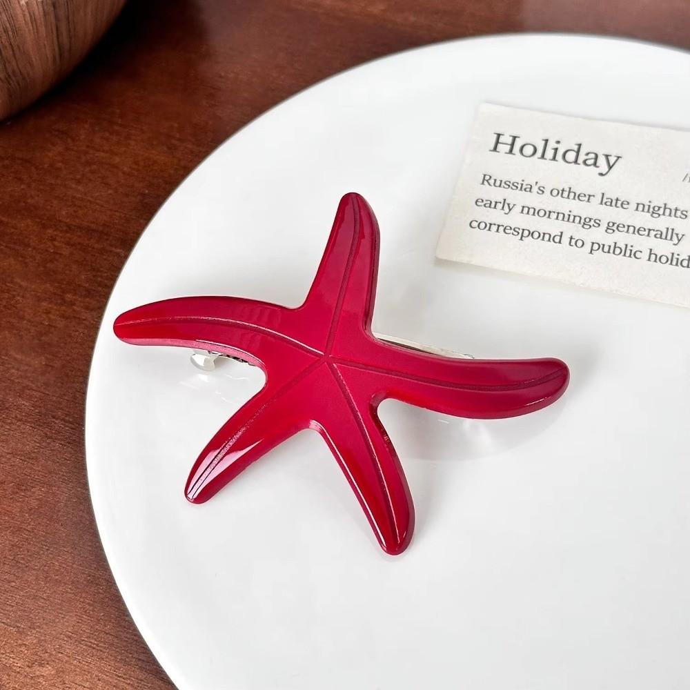 Ocean Series Starfish Hair Clip 7.5cm Spring Hair Clip Sweet Hair Barrettes for Women